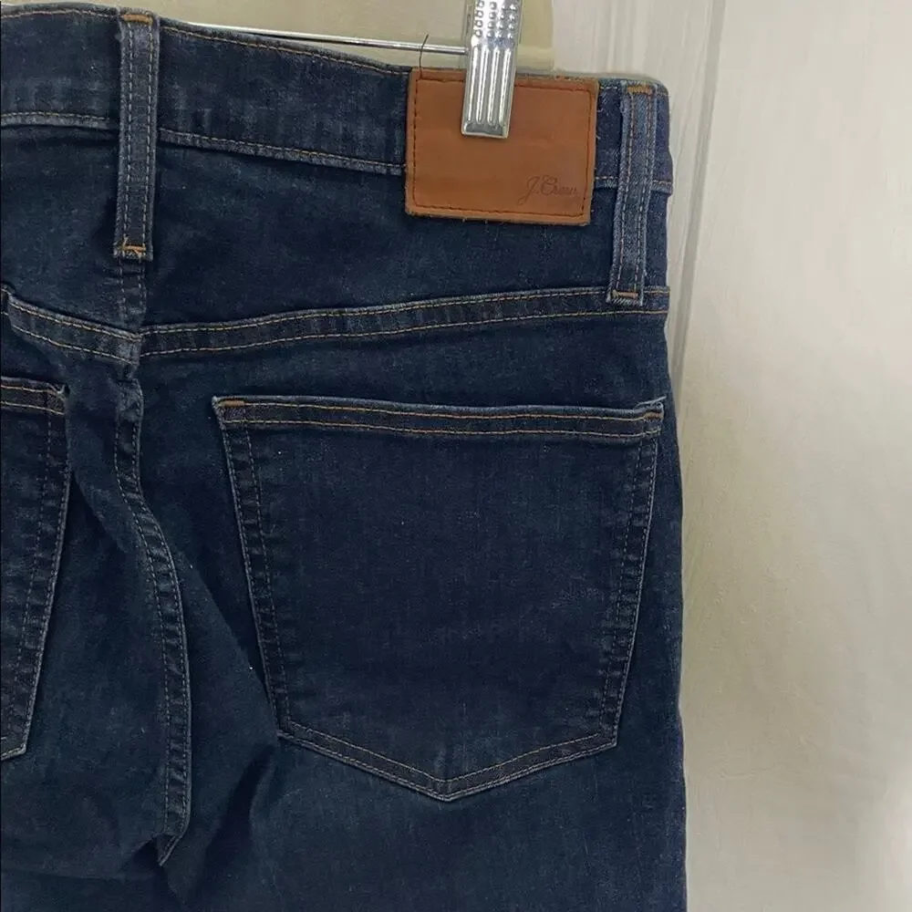 J. Crew 9” High Rise Toothpick Dark Blue High Rise Women's Jeans size 30 - Picture 4 of 6